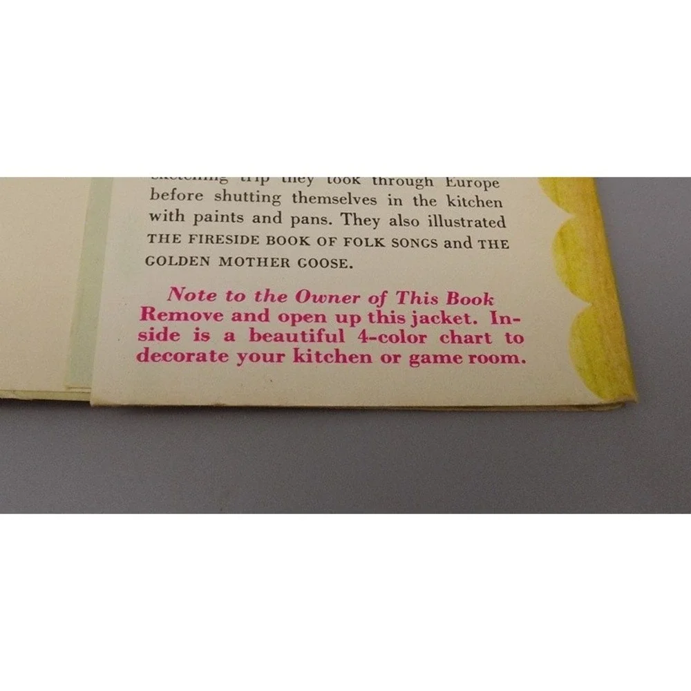 James Beard The Fireside Cook Book 1949 HC/DJ w/ Poster Clean 2nd Printing Vtg